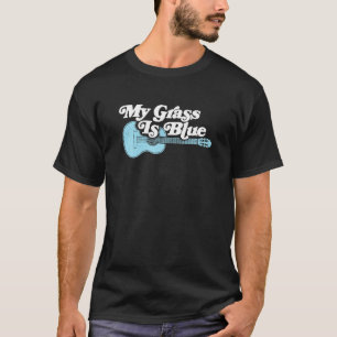 Vintage My Grass Is Blue Bluegrass Music Retro Gui T-Shirt