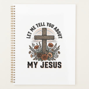 Vintage My Jesus Floral Cross Christian Shirt (2) Planner