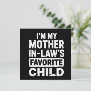 Vintage My Mother in Laws Favourite Child Humour  Invitation