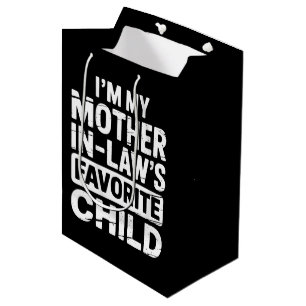 Vintage My Mother in Laws Favourite Child Humour Medium Gift Bag