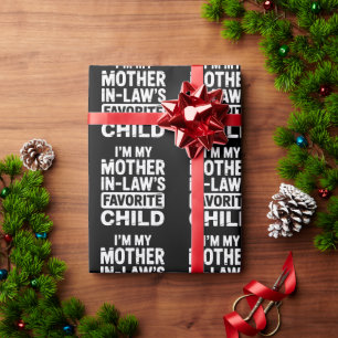 Vintage My Mother in Laws Favourite Child Humour  Wrapping Paper