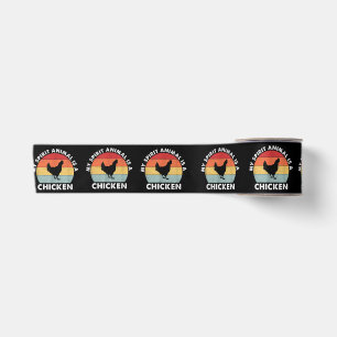 Vintage My Spirit Animal Is a Chicken Satin Ribbon