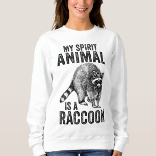 Vintage My Spirit Animal is a Racoon Trash Panda  Sweatshirt