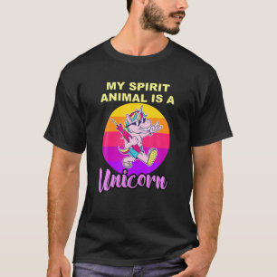 Vintage My Spirit Animal Is A Unicorn Funny Unicor T-Shirt
