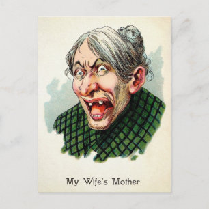 Vintage My Wife's Mother Postcard