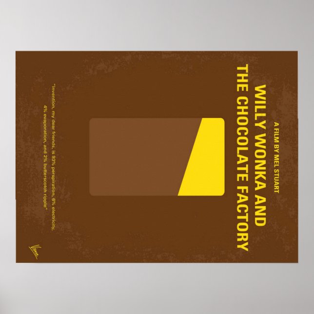 Vintage My Willy Wonka And The Chocolate Factory Poster (Front)