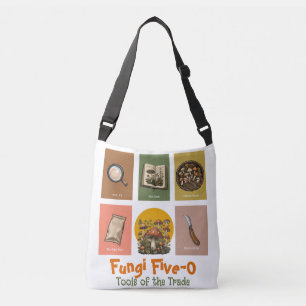 Vintage Mycologist Toolkit: Foraging Essentials Crossbody Bag