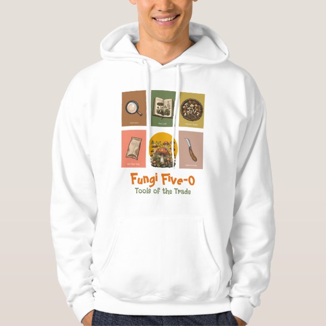 Vintage Mycologist Toolkit: Foraging Essentials Hoodie (Front)