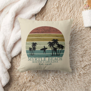 Vintage Myrtle Beach South Carolina Cushion
