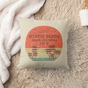 Vintage Myrtle Beach South Carolina Cushion