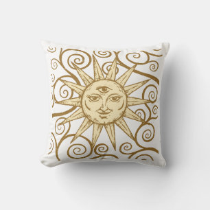 Vintage Mystic Sun with Third Eye Cushion