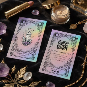 Vintage Mystical Celestial Crystal Shop Business Card