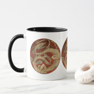 Vintage Mythology, Antique Golden Asian Dragon Mug