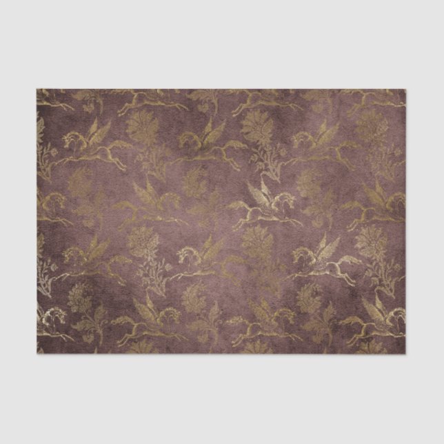 Vintage Mythology Fantasy Pegasus Wallpaper Tissue Paper (Front)