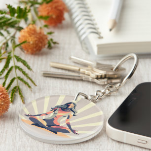 Vintage Namaste Key Ring