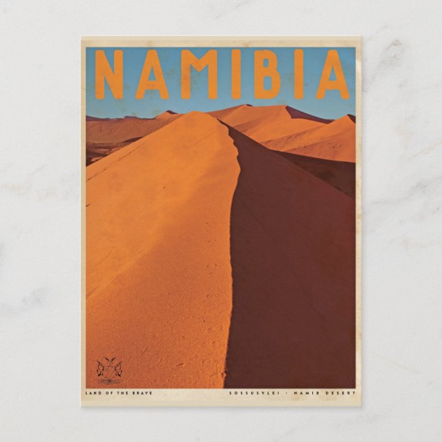 Vintage Namib Desert Travel Postcard (Front)