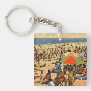 Vintage Nantasket Beach, Hull, Massachusetts Key Ring