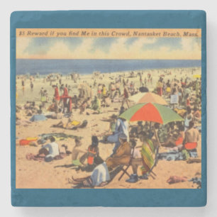 Vintage Nantasket Beach, Massachusetts Stone Coaster