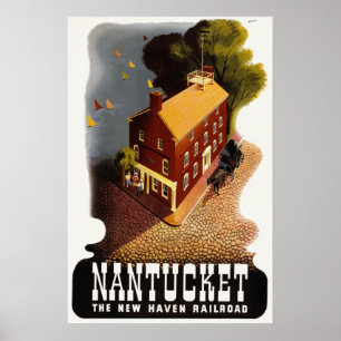 Vintage Nantucket MA Poster