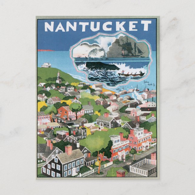Vintage Nantucket Massachusetts Postcard (Front)