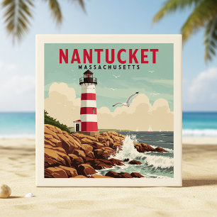Vintage Nantucket Massachusetts Tile