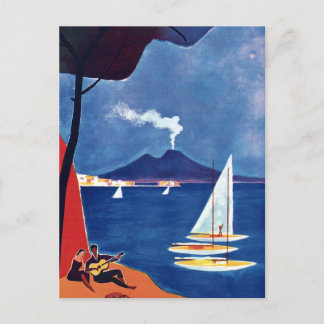 Vintage Naples Italy Travel Postcard
