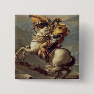 Vintage Napoleon Crossing the Alps 15 Cm Square Badge
