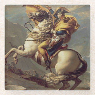 Vintage Napoleon Crossing the Alps Glass Coaster