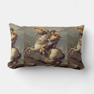 Vintage Napoleon Crossing the Alps Lumbar Cushion