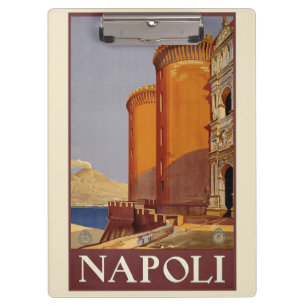 Vintage Napoli Poster - Italy Clipboard