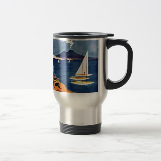 Vintage Napoli Travel Love Romance Mug (Right)