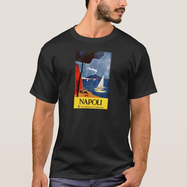 Vintage Napoli Travel Love Romance T-Shirt (Front)