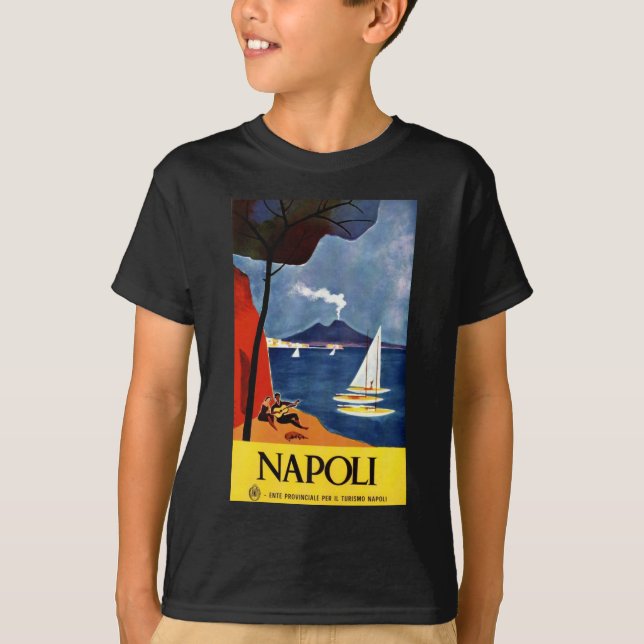 Vintage Napoli Travel Love Romance T-Shirt (Front)