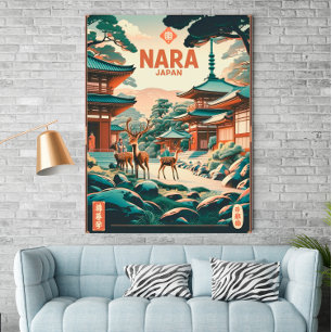 Vintage Nara,Japan - Retro Travel Poster