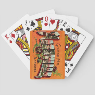 Vintage Nashville Greeting Orange Playing Cards