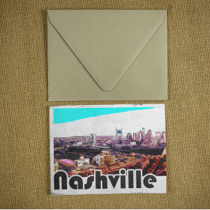 Vintage Nashville Tennessee City View  Postcard