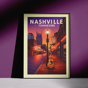 Vintage Nashville Tennessee Poster