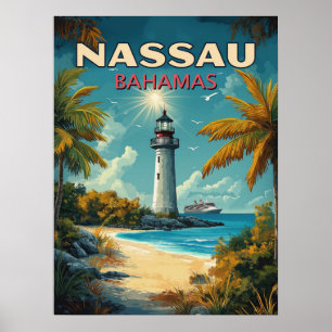 Vintage Nassau Bahamas Poster