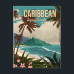 Vintage nassau Bahamas the caribbean vacation  Postcard<br><div class="desc">vintage,  retro,  travel,  modern,  watercolor,  classic,  Bahamas,  nassau,  vacation,  caribbean, </div>