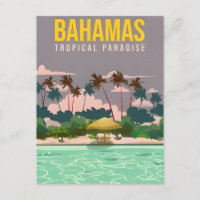 Vintage nassau Bahamas tropical island vacation 