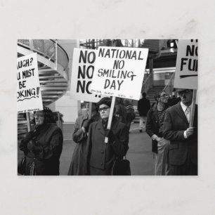 Vintage National No Smiling Day Postcard