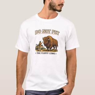 Vintage National Park Humour Bison Wildlife Illust T-Shirt