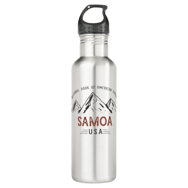 Vintage National Park of American Samoa 710 Ml Water Bottle (Front)