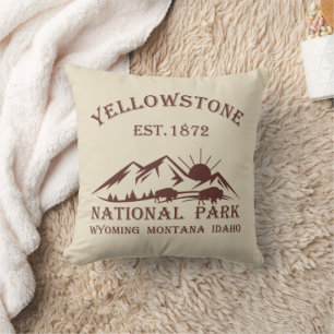 Vintage National Park Yellowstone Cushion
