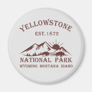 Vintage National Park Yellowstone Magnet