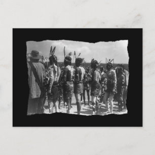Vintage Native American Apache Feast Postcard