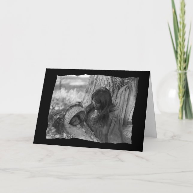 Vintage Native American Apache Woman Card (Front)