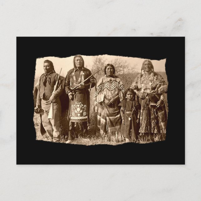 Vintage Native American Bannock Postcard (Front)