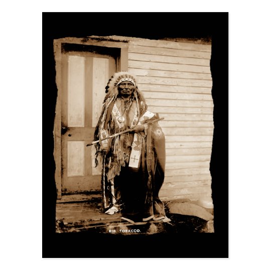 Vintage Native American Big Tobacco, a Dance Hall Postcard