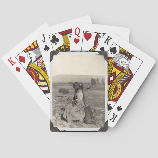 Vintage Native American Camp Apache Playing Cards (Back)